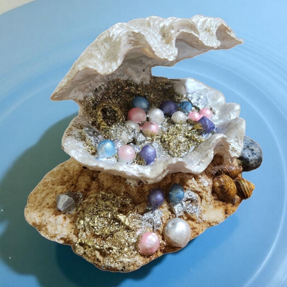 Top Fin Treasure Clamshell Aquarium Dècor Ornament